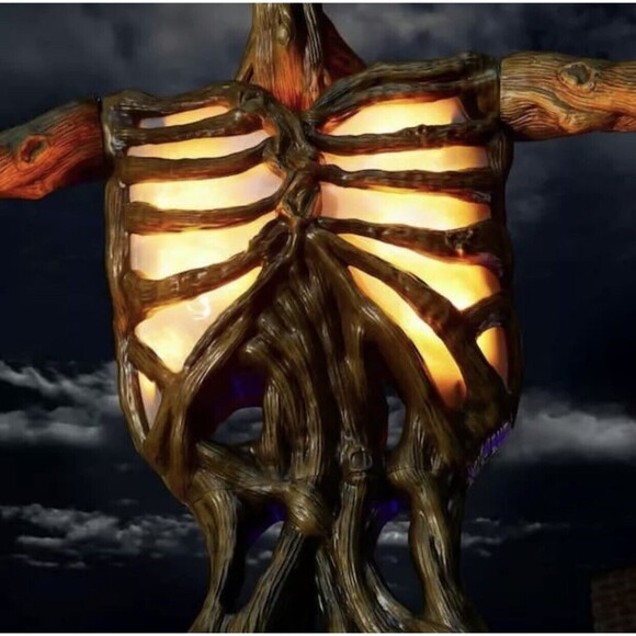 12ft Rotten Patch Giant-Sized Inferno Pumpkin Skeleton w/ LifeEyes LCD Halloween - Picture 5 of 8